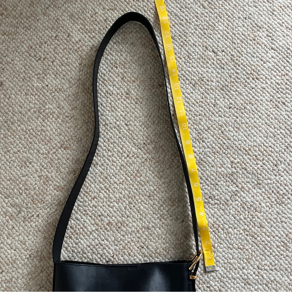Madewell The Essential Mini Bucket Tote Crossbody Black Leather - Picture 12 of 14